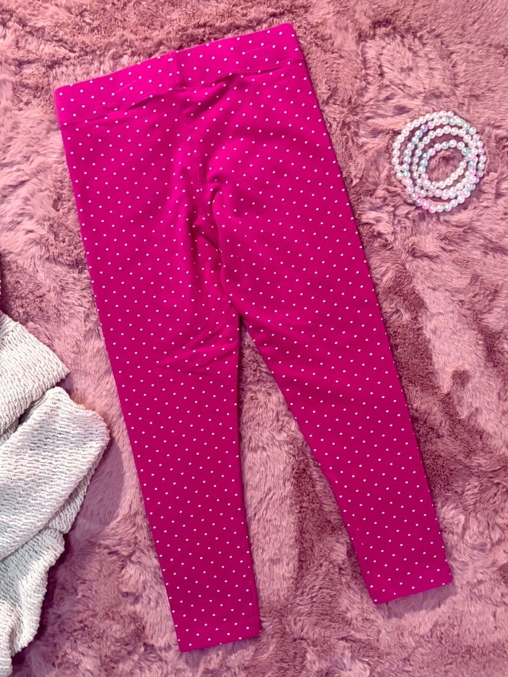 Mini Boden Pink Polka Dot Leggings | Size 5–6 (116 cm) | Excellent - Picture 3 of 9